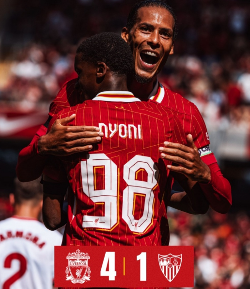 友谊赛-利物浦4-1大胜塞维利亚季前赛四连胜 迪亚斯双响 友谊赛-利物浦4-1大胜塞维利亚季前赛四连胜 迪亚斯双响