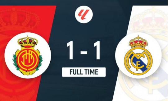 西甲首轮-皇马1-1马洛卡 姆巴佩联赛首秀罗德里戈建功门迪染红