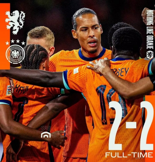 欧国联-荷兰2-2德国 德里赫特连场送礼阿克伤退翁达夫传射 欧国联-荷兰2-2德国 德里赫特连场送礼阿克伤退翁达夫传射