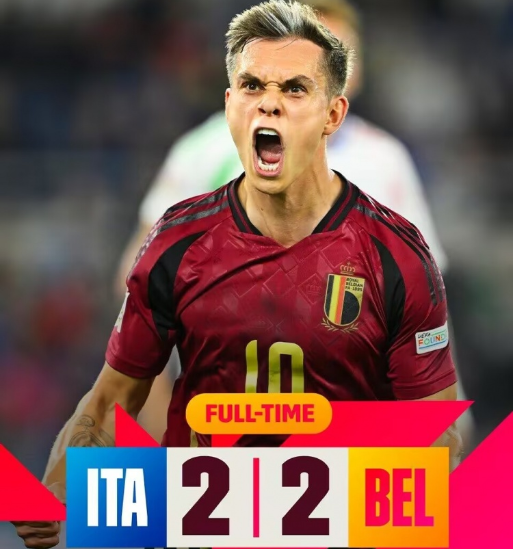 欧国联-十人意大利2-2比利时 佩莱格里尼飞铲染红特罗萨德破门 欧国联-十人意大利2-2比利时 佩莱格里尼飞铲染红特罗萨德破门