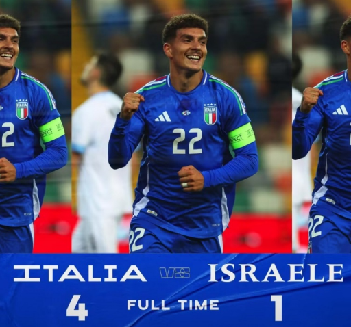欧国联-意大利4-1以色列 雷特吉点射迪洛伦佐双响小马尔蒂尼首秀