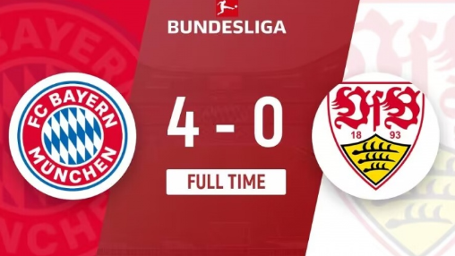 德甲-拜仁4-0完胜斯图加特,凯恩戴帽,科曼破门 德甲-拜仁4-0完胜斯图加特,凯恩戴帽,科曼破门