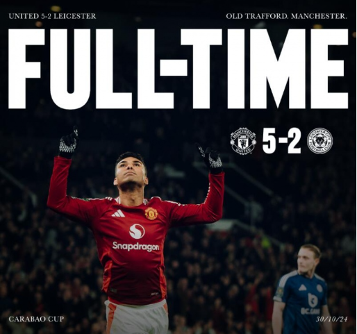 英联杯-曼联5-2莱斯特城 B费胖虎双响 范尼率队大胜晋级! 英联杯-曼联5-2莱斯特城 B费胖虎双响 范尼率队大胜晋级!