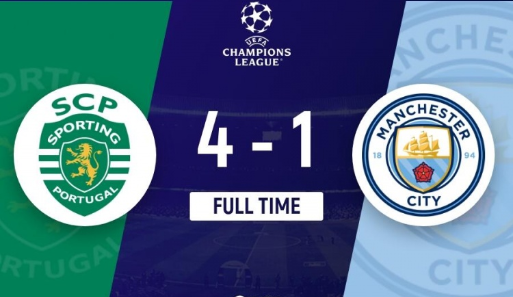 欧冠-曼城1-4葡体各赛事三连败 哈兰德失点,约克雷斯戴帽 欧冠-曼城1-4葡体各赛事三连败 哈兰德失点,约克雷斯戴帽