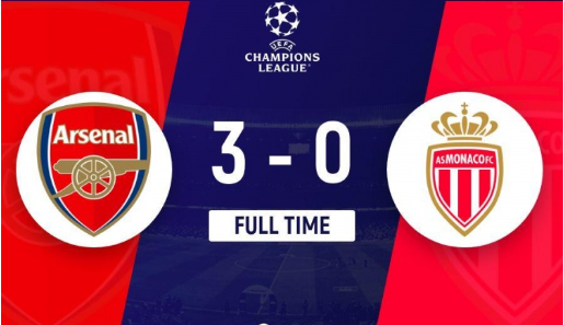 欧冠-阿森纳3-0摩纳哥2连胜升第3 萨卡2射1传 欧冠-阿森纳3-0摩纳哥2连胜升第3 萨卡2射1传