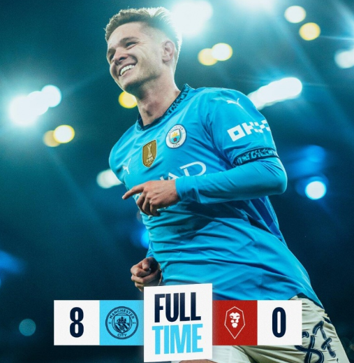 足总杯-曼城8-0狂胜索尔福德市,多库两传两射,麦卡特戴帽 足总杯-曼城8-0狂胜索尔福德市,多库两传两射,麦卡特戴帽