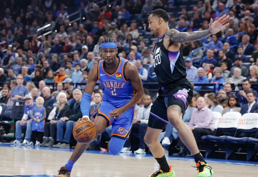 亚历山大生涯新高54分 杰伦威25分 雷霆力克爵士主场13连胜