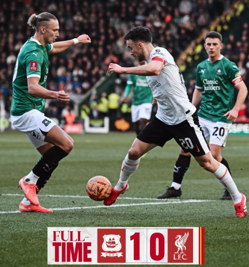 足总杯-普利茅斯1-0战胜利物浦,埃利奥特送点,戈麦斯伤退 足总杯-普利茅斯1-0战胜利物浦,埃利奥特送点,戈麦斯伤退