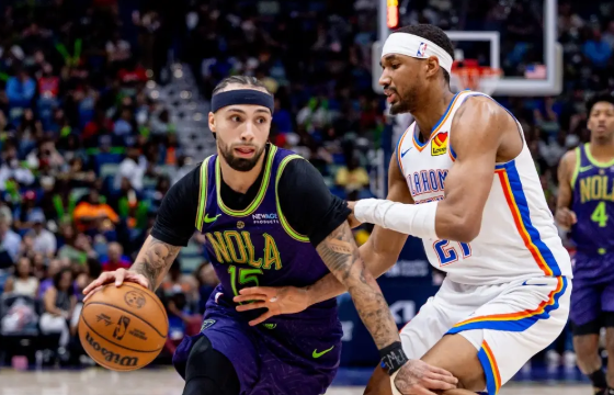 雷霆115-100轻取鹈鹕 维金斯28+7+7 卡尔森26+10 厄尔10+16 